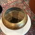 Beautiful Vintage etched Antique Indian Asian Brass Bowl Floral Pattern
