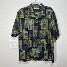 Tommy Bahama Hawaiian Print Shirt Palm Trees Men’s Size M 100% Silk