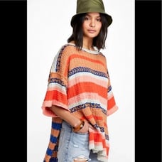 Free People Hidden Love Boho Oversized Tunic Sweater size large m2