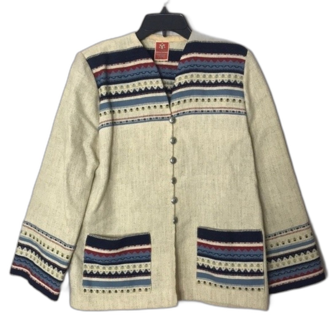 VTG tynsetjakken handwoven Norway button up wool traditional sweater chore coat