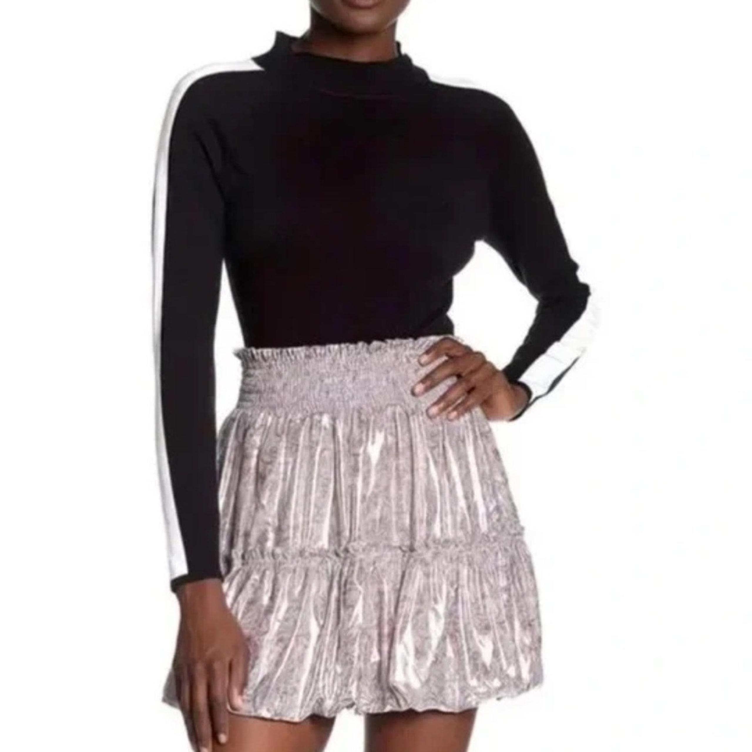 In A Bubble Satin Mini Skirt SIZE MEDIUM NWT - Free People