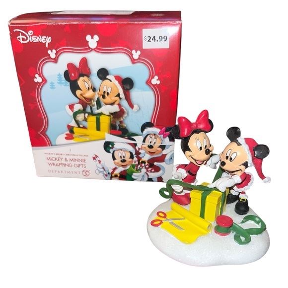 Disney Village Mickey & Minnie Wrapping Gifts Dept.56