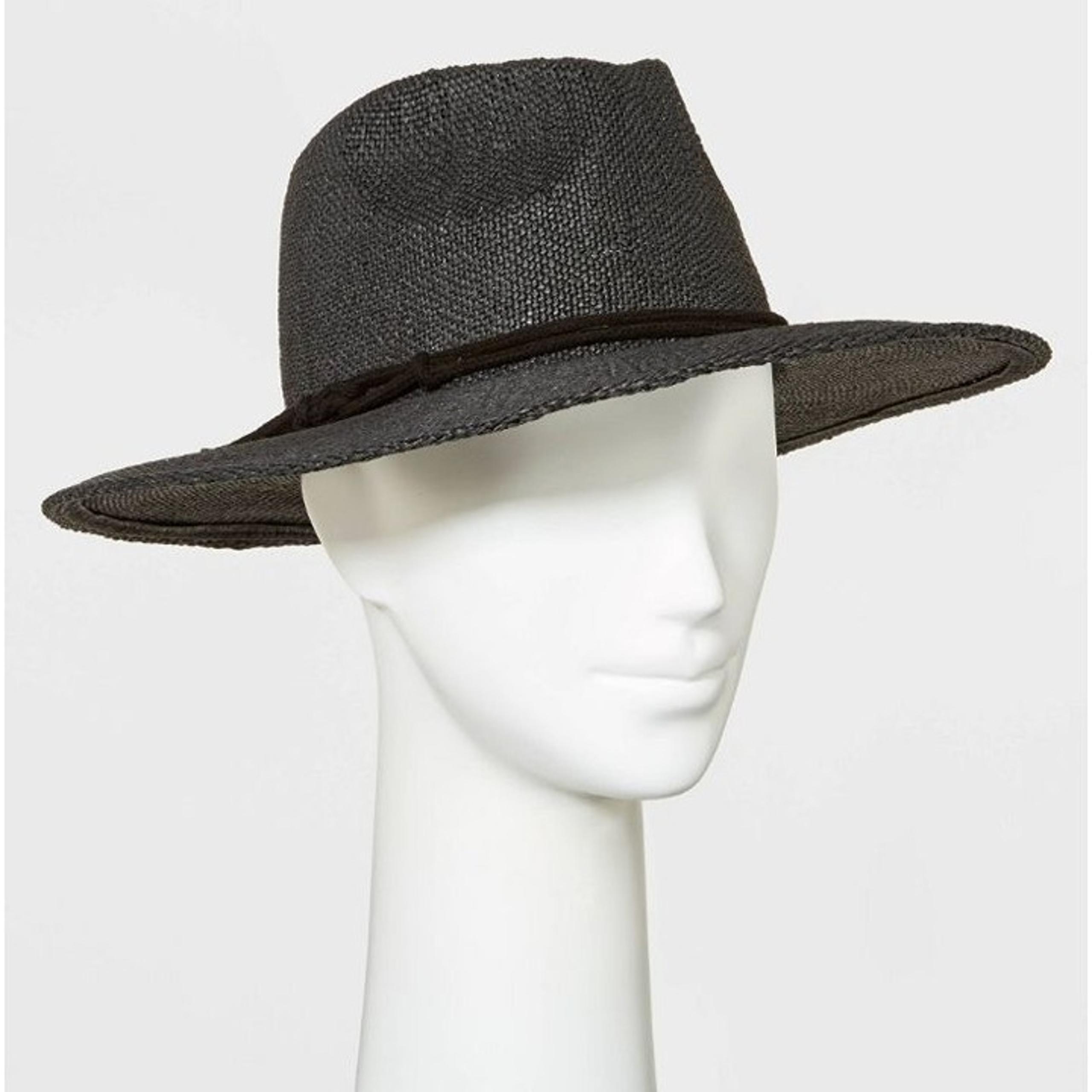Universal Thread Women's Straw Panama Hat Black Size Small