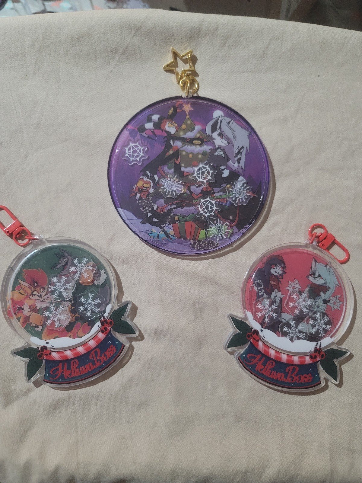 Helluvaboss christmas keychains