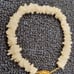 Vintage natural shell bracelet with vermeil clasp