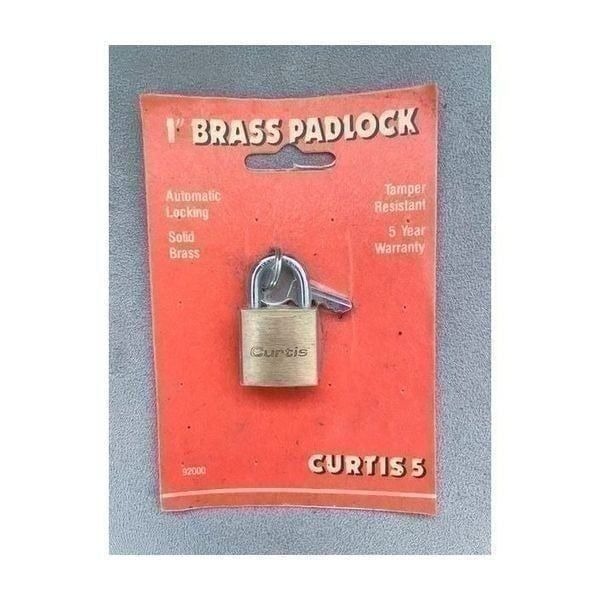 NWT Curtis 5 Old Stock 1” Brass Padlock with Key