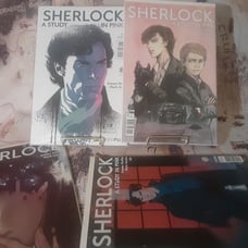 Sherlock A Study in Pink Titan Comic book set 1,2,3,4,5,6. 1 Geekfuel variant
