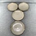 Pier 1 Imports Stoneware Dinner Plates Set of 4 Beige/Brown Geo Embossed 8.5