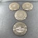 Pier 1 Imports Stoneware Dinner Plates Set of 4 Beige/Brown Geo Embossed 8.5