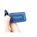Coach blue leather wrist wallet