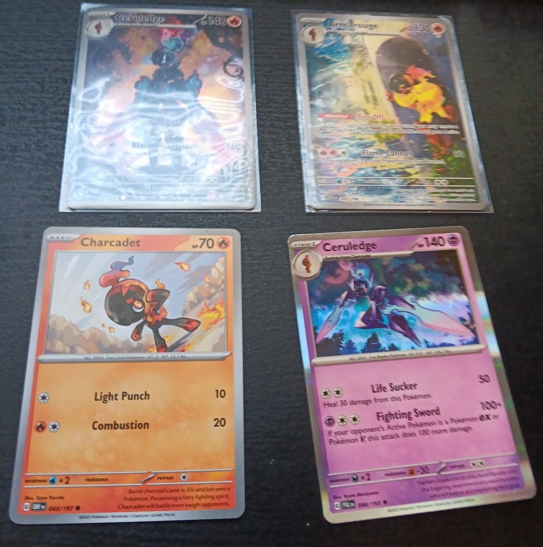 Charcadet, Armarouge And Ceruledge Pokémon Card Lot