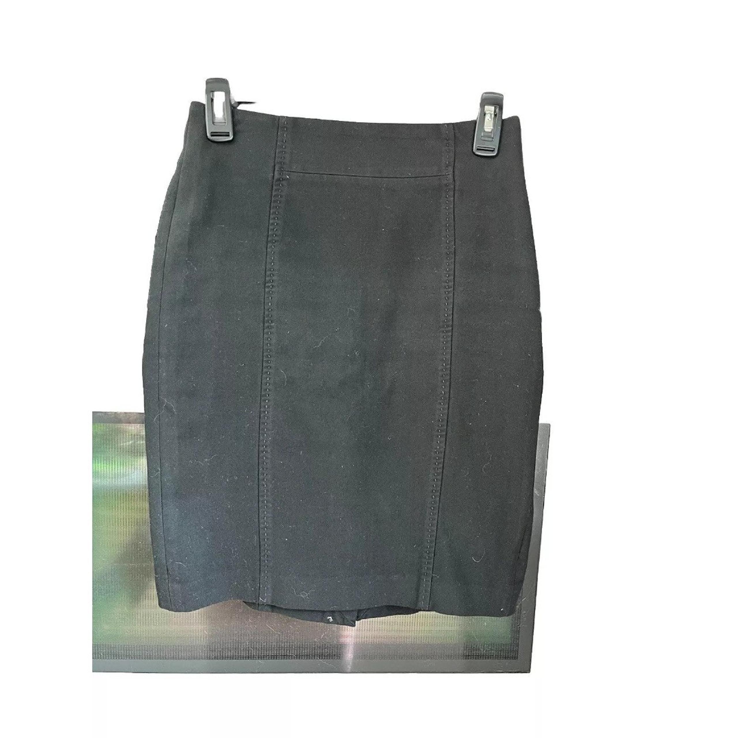 Ann Taylor Loft Black Pencil Skirt Women's Sz 2P Petites Career Office Spandex