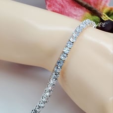 Brilliant Round Cut Tennis Bracelet 7
