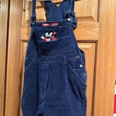 Mickey Mouse women’s medium vintage embroidered overalls shorts