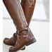 Tory Burch Derby Riding Boot Almond size 9M
