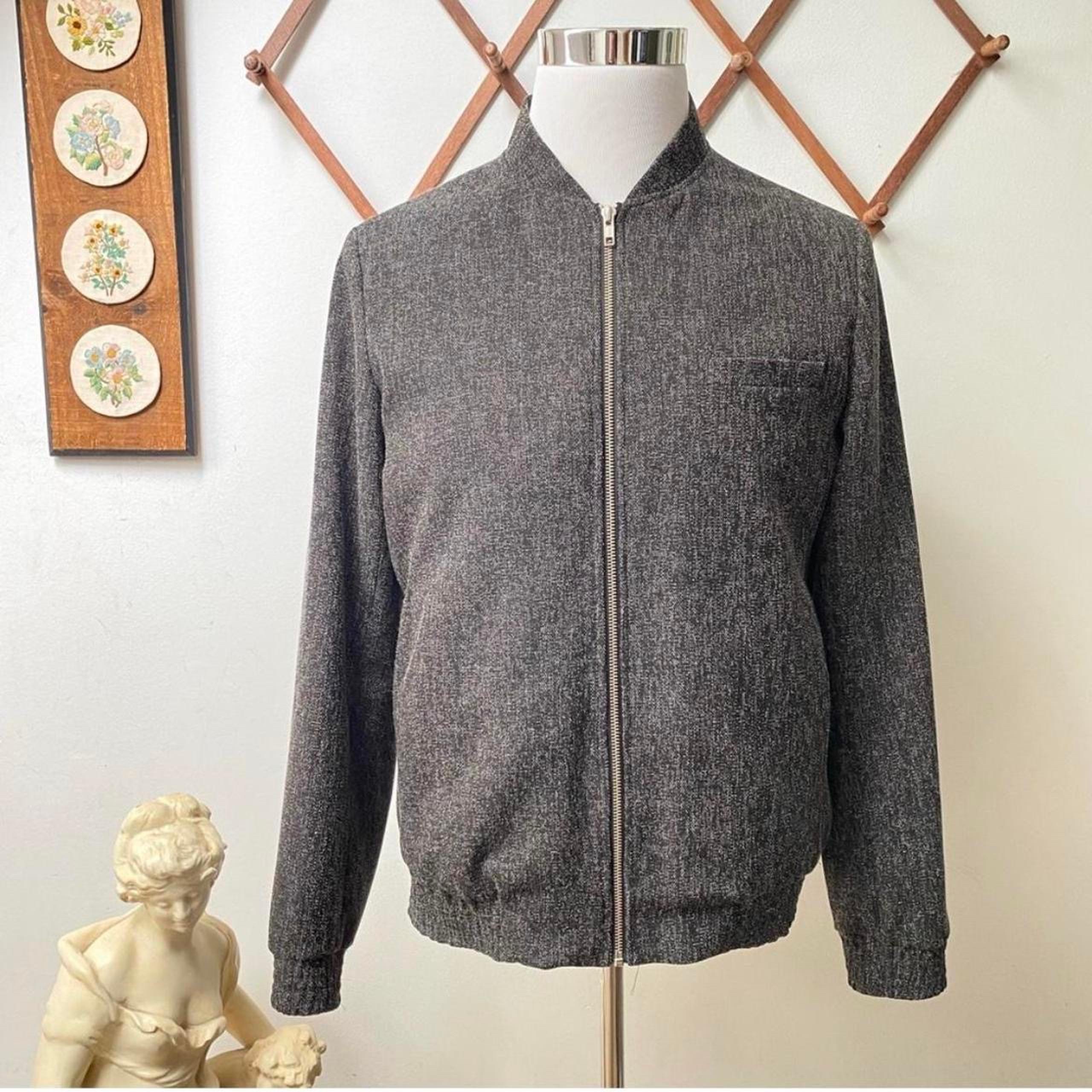Topman Linen Blend Bomber Jacket