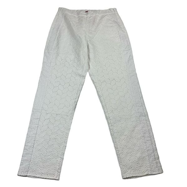 New Calypso St Barth Pants Women’s XS white Cotton Cropped Ladies MSRP 395