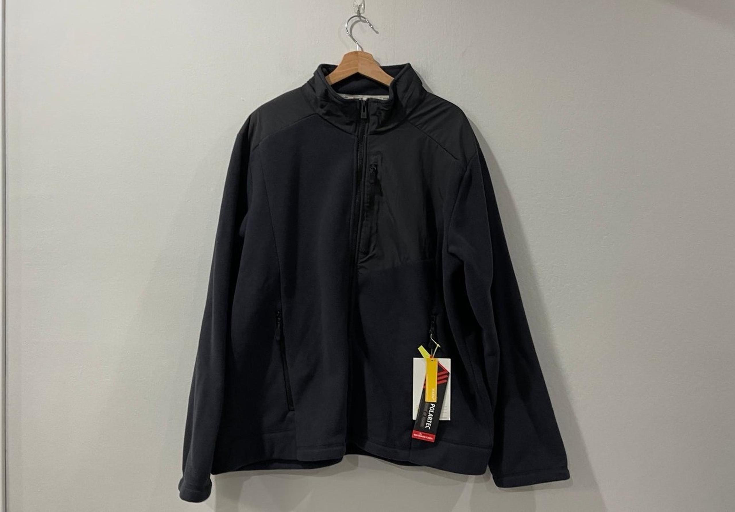 NWT All in Motion Men’s Polartec Fleece Black Zip Up Jacket Sz XXL