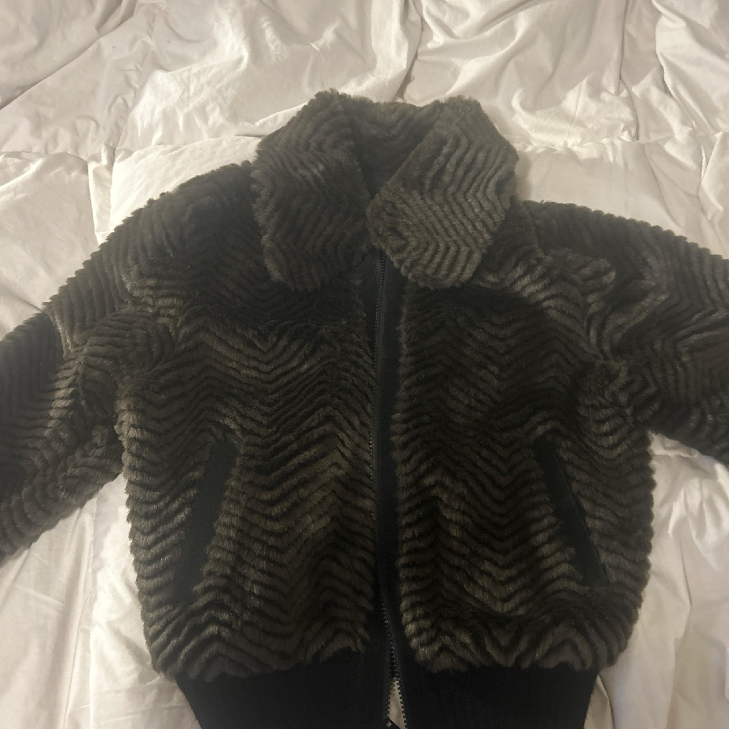 Grey fur jacket