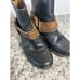 Pikolinos Black Leather Ankle Boots Western Wrap Strap Booties Casual Comfort 37