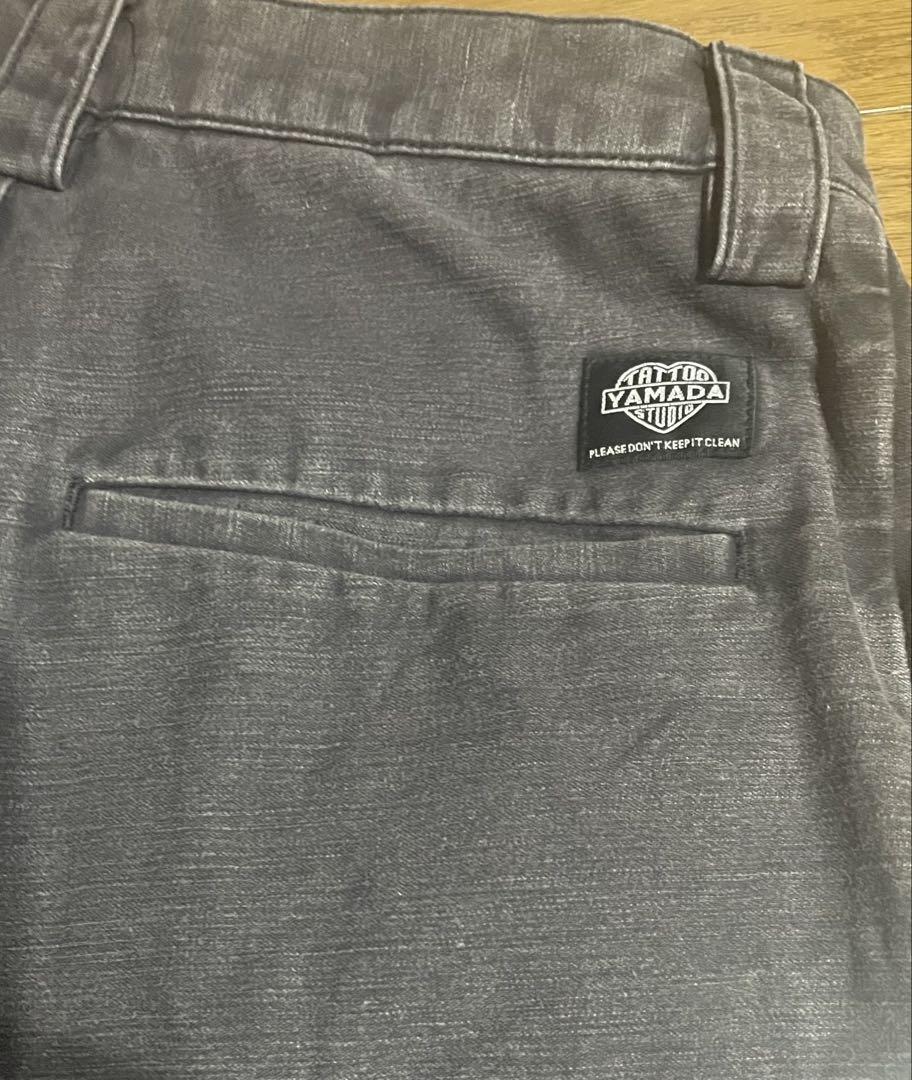 パンツ tatoo studio yamada TATTOOING WORK PANTS Tattoo Studio Yamada Work Pants, Size W28, Charcoal Gray, Black