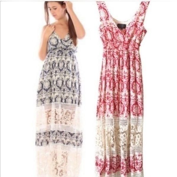 Anthropologie Sunday in Brooklyn sleeveless Prairie cottage style maxi dress XS