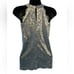 Altar’d State powder Blue Crushed Velvet Halter Top w/ Scalloped Edge Medium NWT