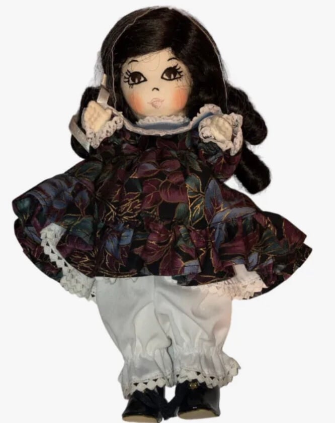 Vintage Rare HandMade Doll Signed Heidi Deb Travis 92 LNC Stitched Face 12”