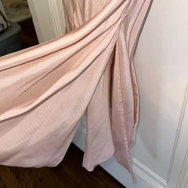 Nicole Miller Collection pink silk unusual asymmetrical skirt - detail