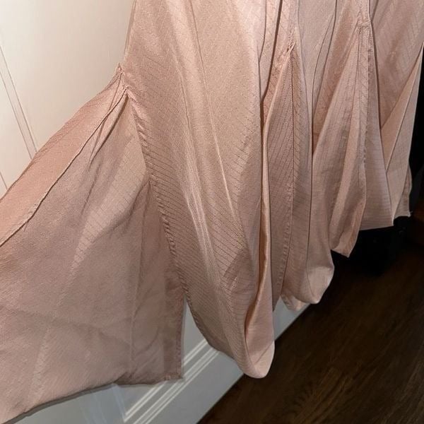 Nicole Miller Collection pink silk unusual asymmetrical skirt - detail