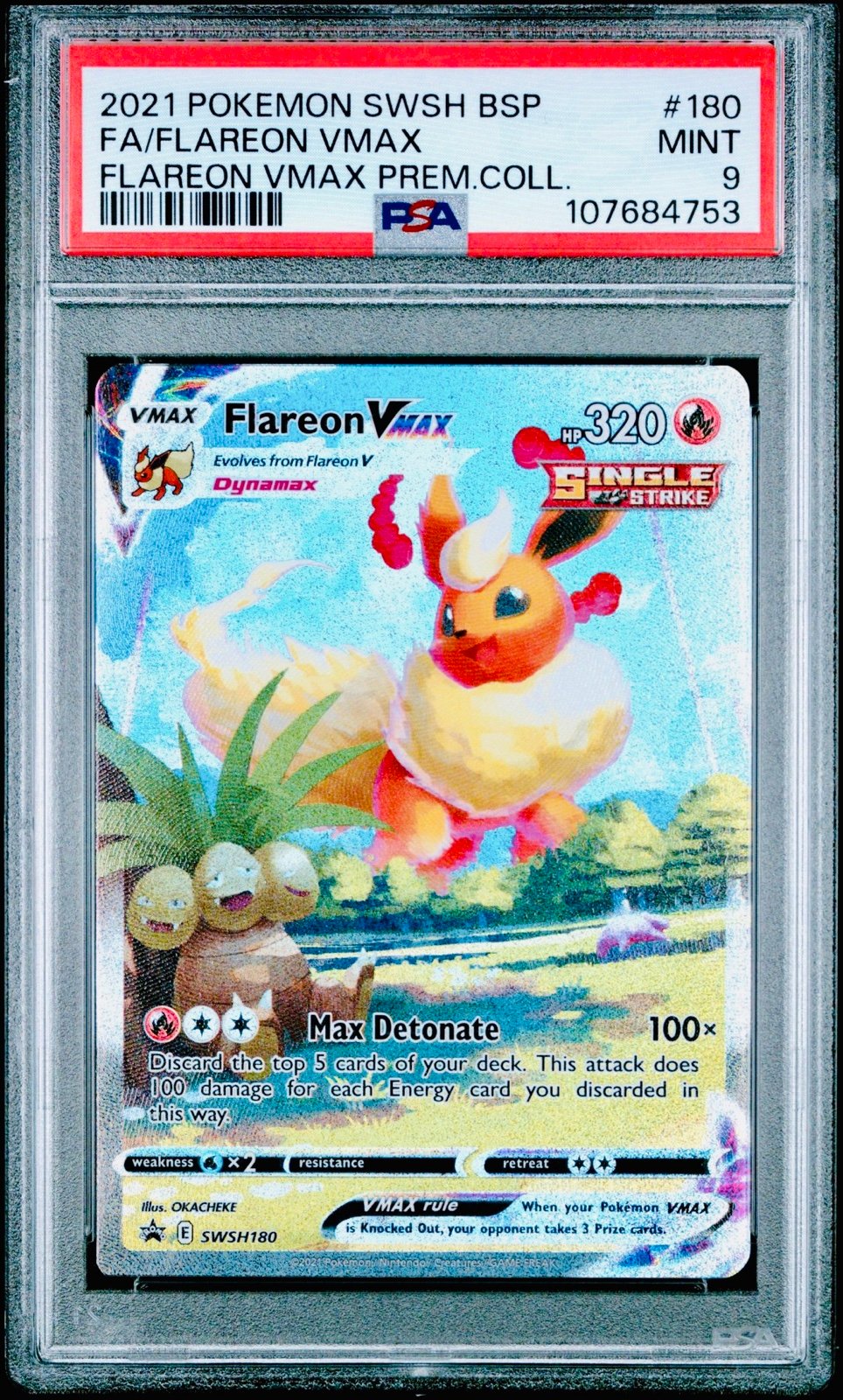 Pokémon PSA 9 Flareon Vmax Promo SWSH180
