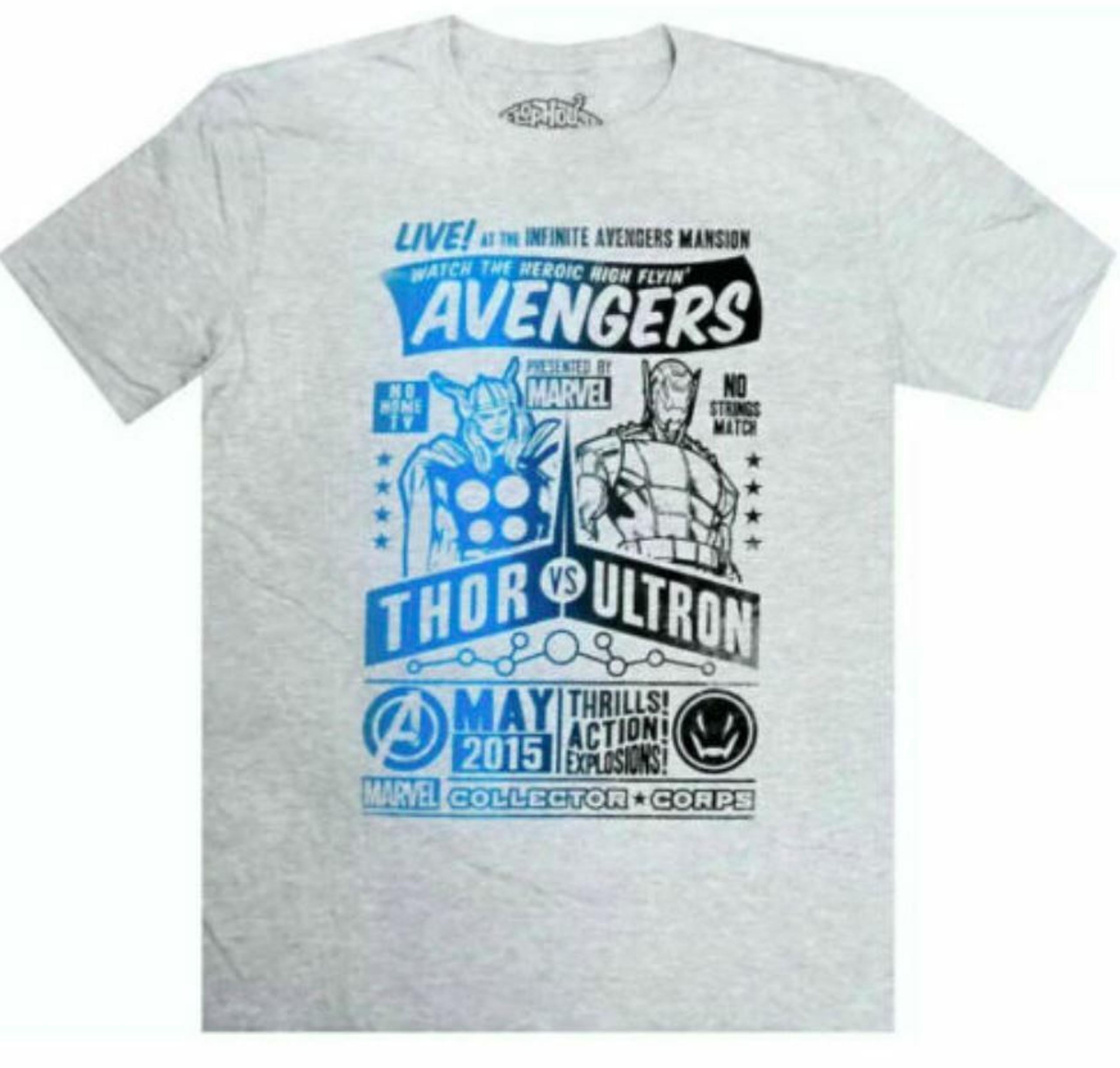 Funko Pop Marvel Avengers Thor vs Ultron Exclusive T-Shirt Mens Tee M NEW Medium