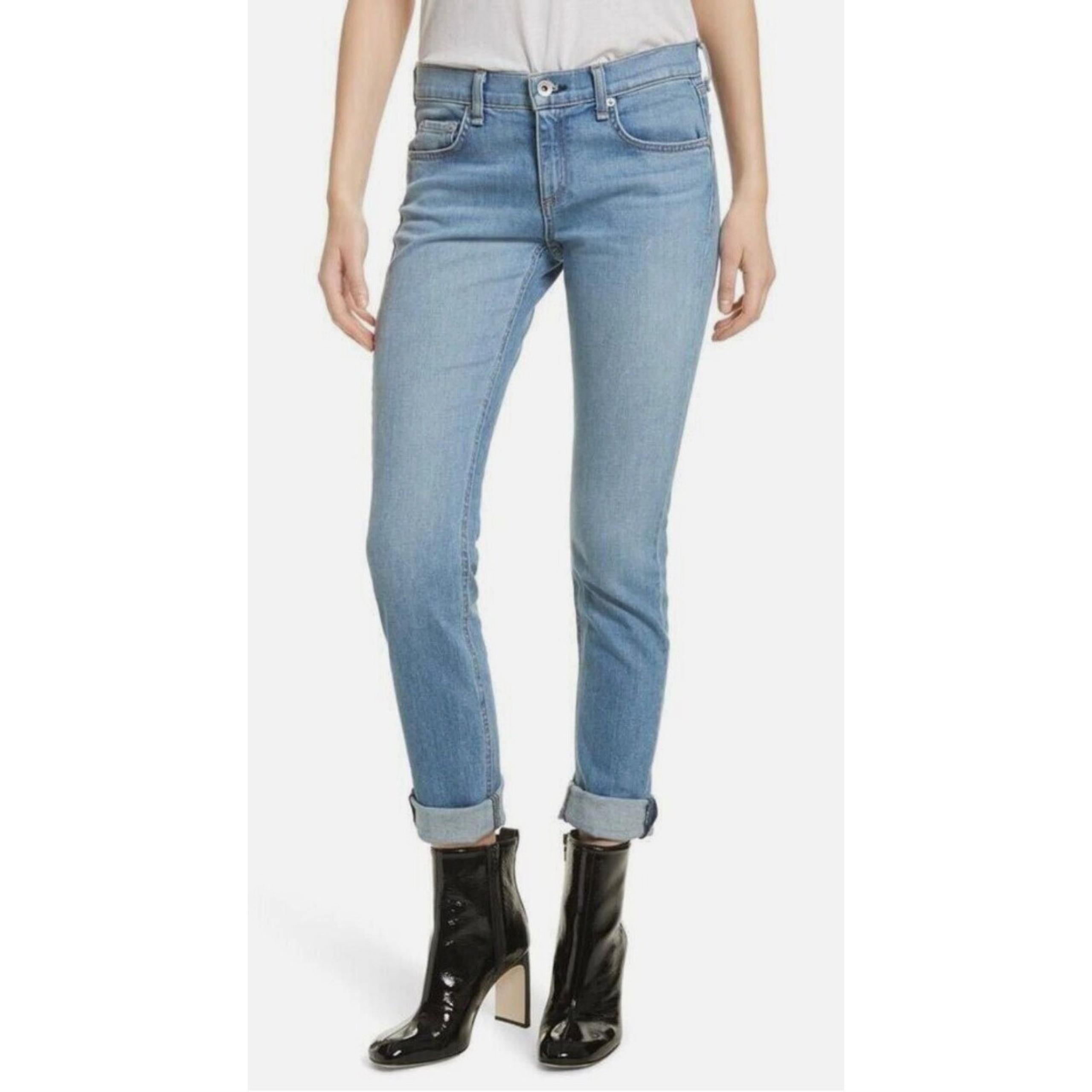 Distressed RAG & BONE DRE Jeans Rove Wash Cut 18078 Sz 32 Runs Large