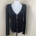 Scotch & Soda Women’s Black Melange Pearl Button V-neck Cardigan Sweater Sz L