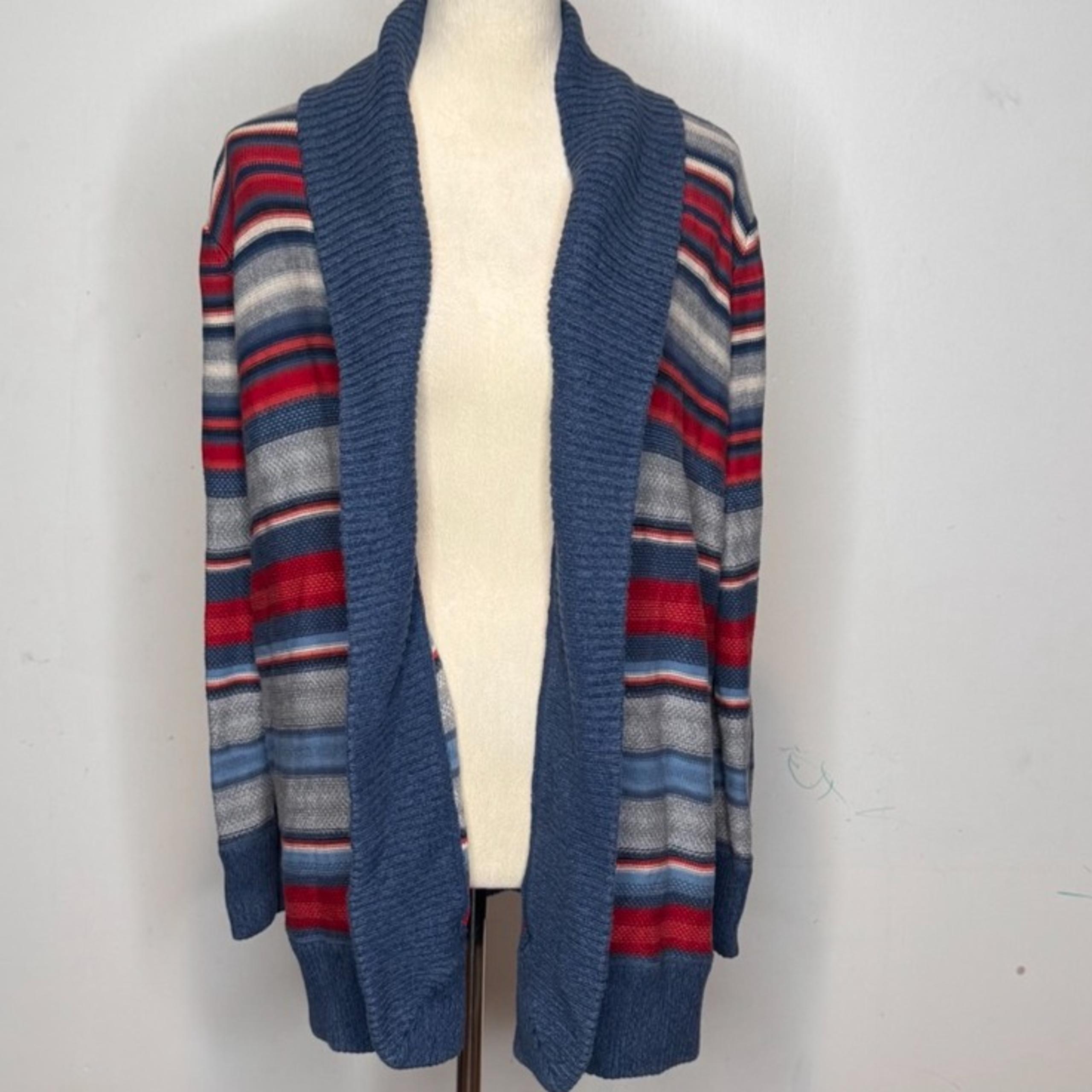 Lauren Ralph Lauren Striped Western Style Cardigan Sweater Size M