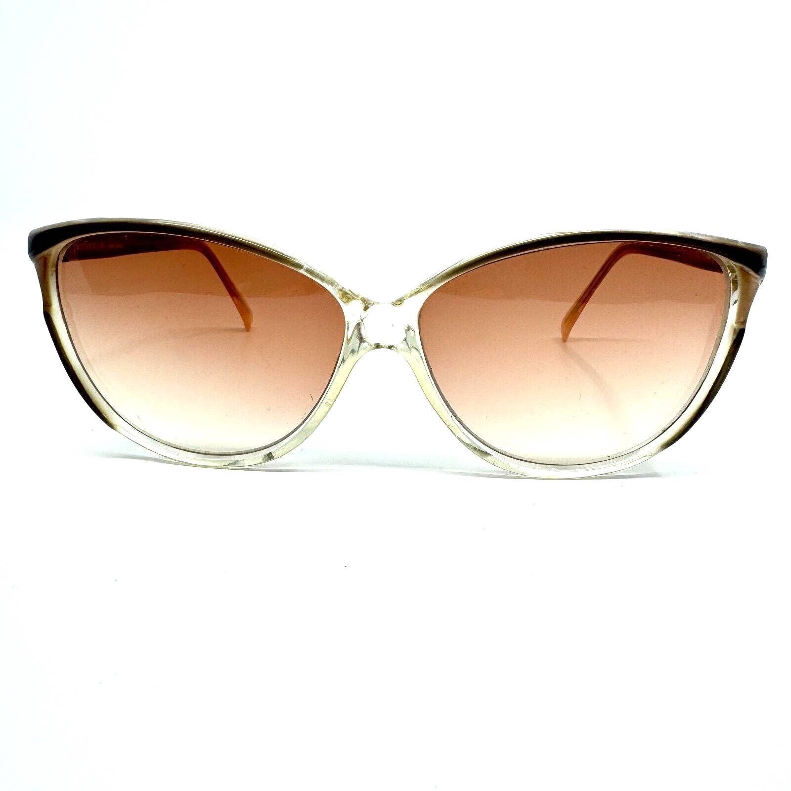 Pierre Le Roc Paris Sunglasses Vintage Rare Cat Eye Clear Gold H9411