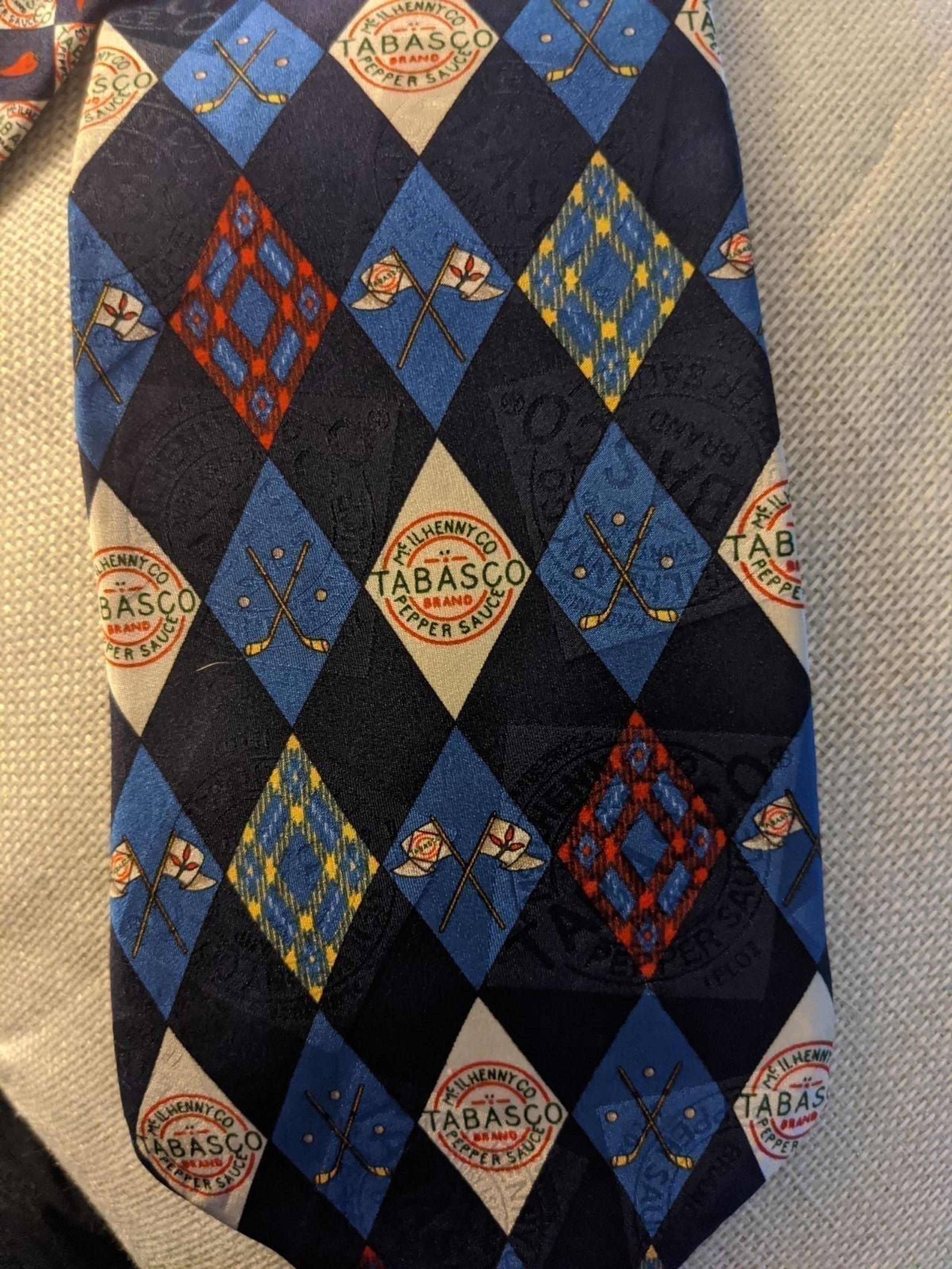 Tabasco vintage silk golf tie