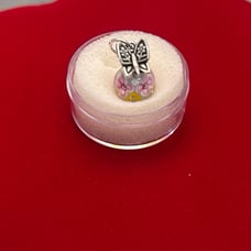 Butterfly With Flowers charm