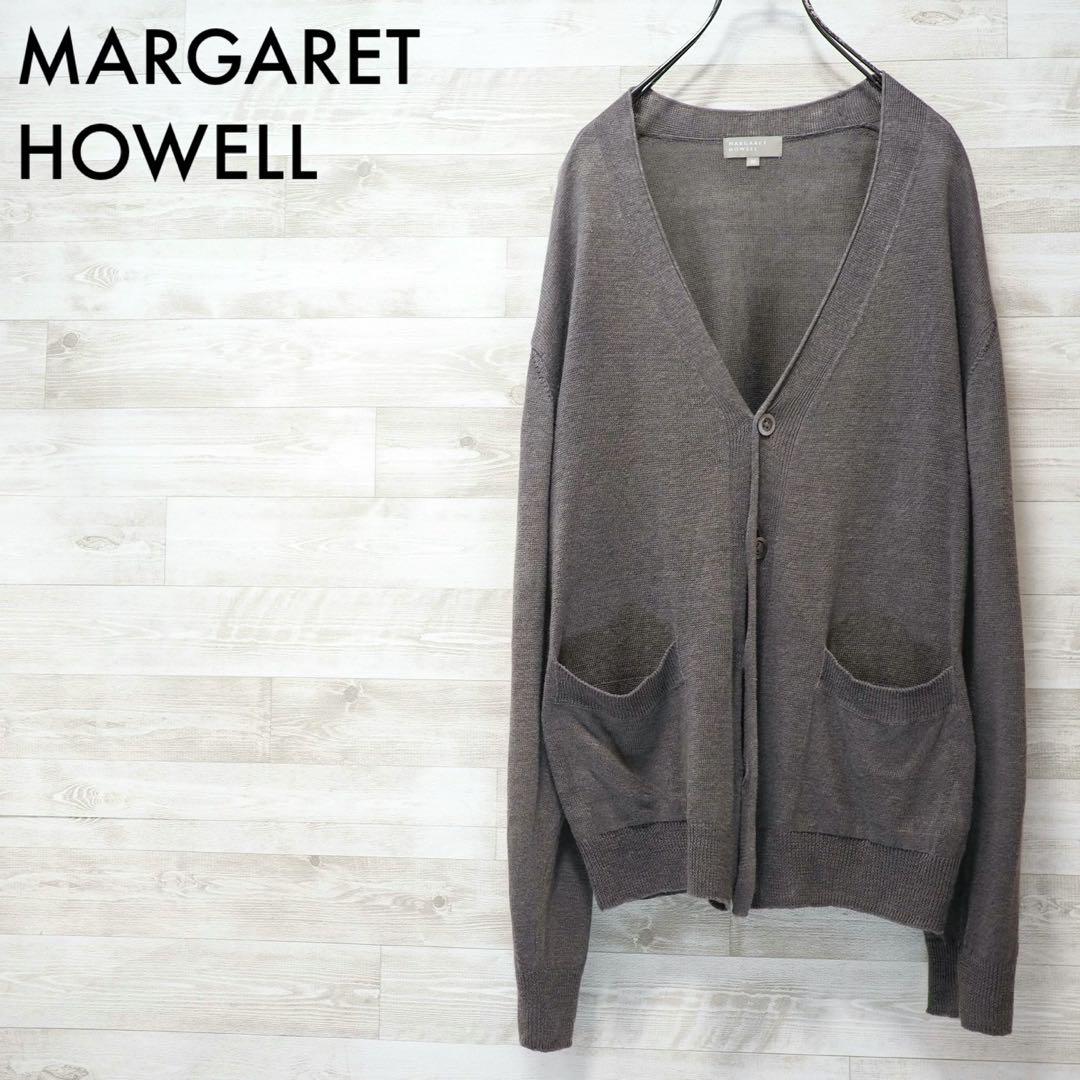 MARGARET HOWELL 20SS Linen Cardigan - Grey / Medium