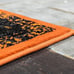 7x10 Feet Orange Terracotta Black Floral Distressed Vintage Area Rug