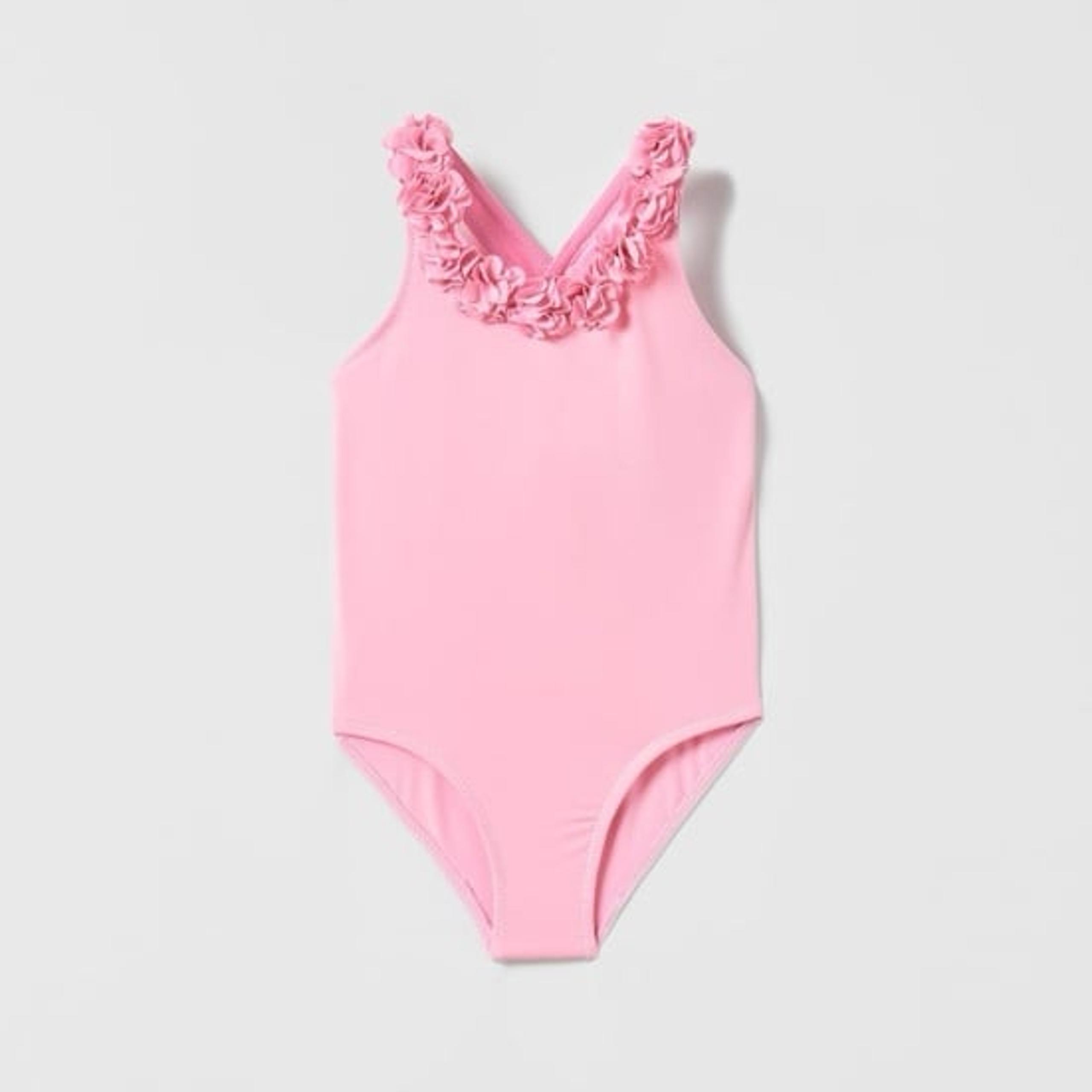 Zara Kids Pink Floral Swimsuit - Size 4-5 Years