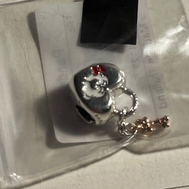 Authentic Pandora Disney Mickey & Minnie Lock with Key Charm – New Sealed w/ Gif