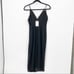 C/MEO Collective Presence Black Midi Sheath Sheer Dress V Neck Sleeveless S NEW