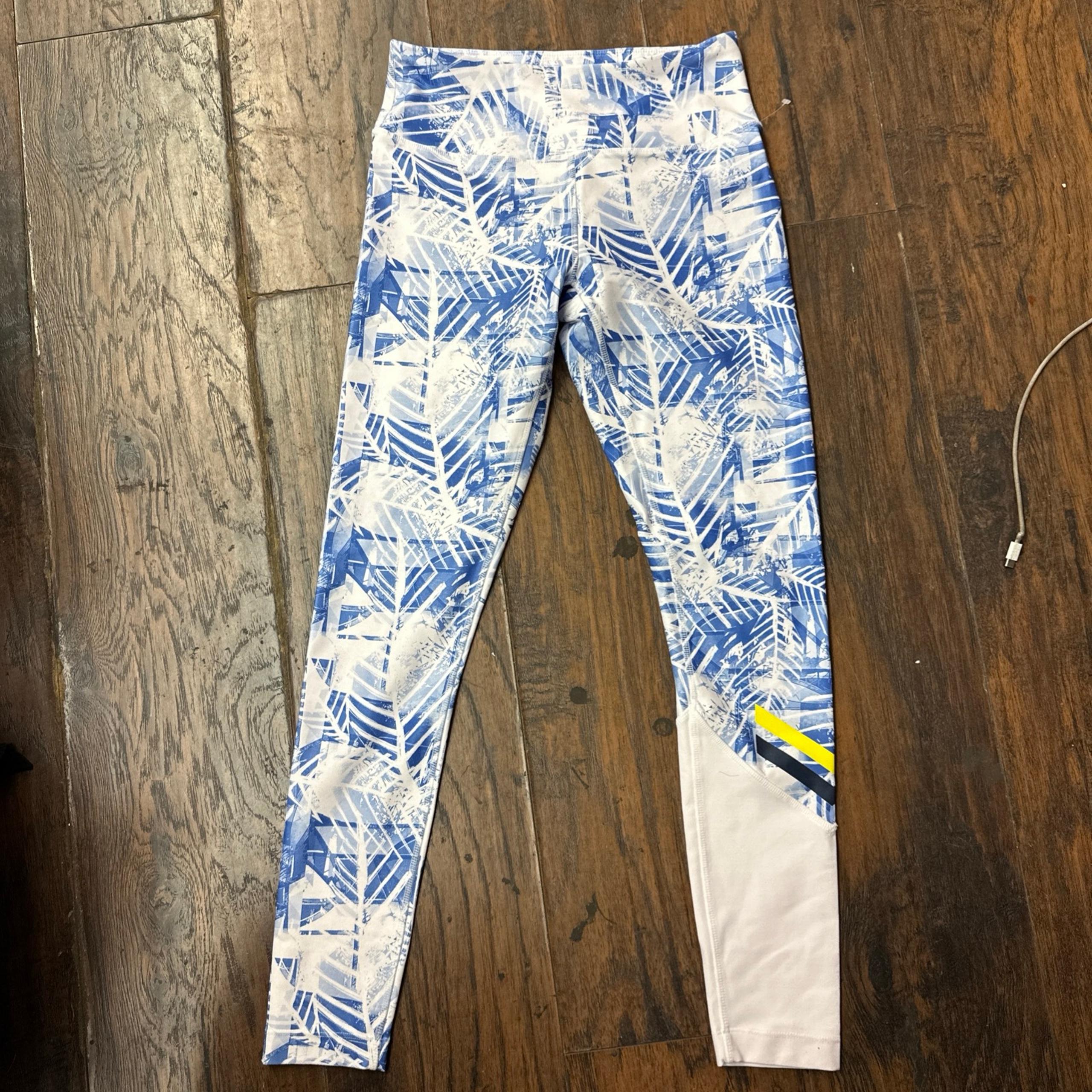 MPG Leggings Womens Size XS Blue Mid Rise Pull On Compression Athletic