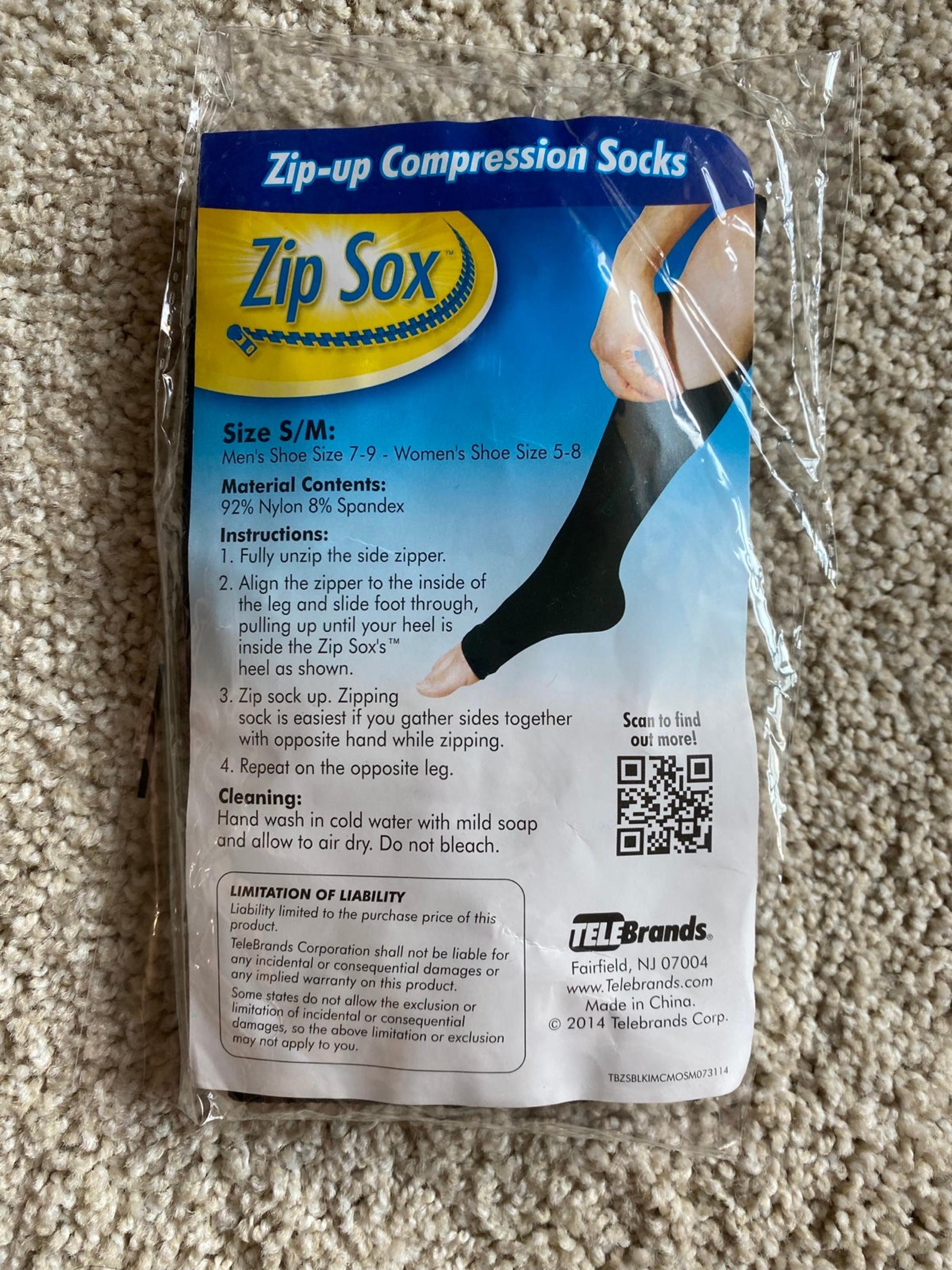 Zip Sox Compression Socks NWT