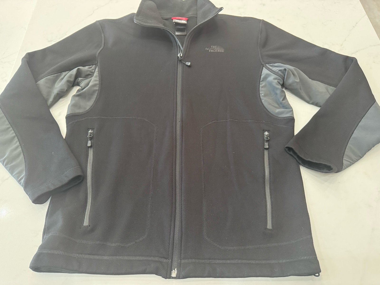 Men's North face waffle/ nylon zip jacket M NEW con