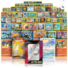 Pokémon Ultra Box 100 Cards 2 Guaranteed Ultra Rares Plus 8 Holos or Rare Cards