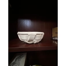 Vintage Mid Century PCCW White Woven Basket Ceramic Pottery 8
