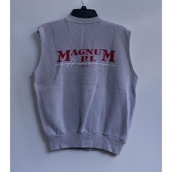Vintage 1980 Magnum PI 80s TV-Show Hawaii Promo Film Crew Sweater Vest Size M