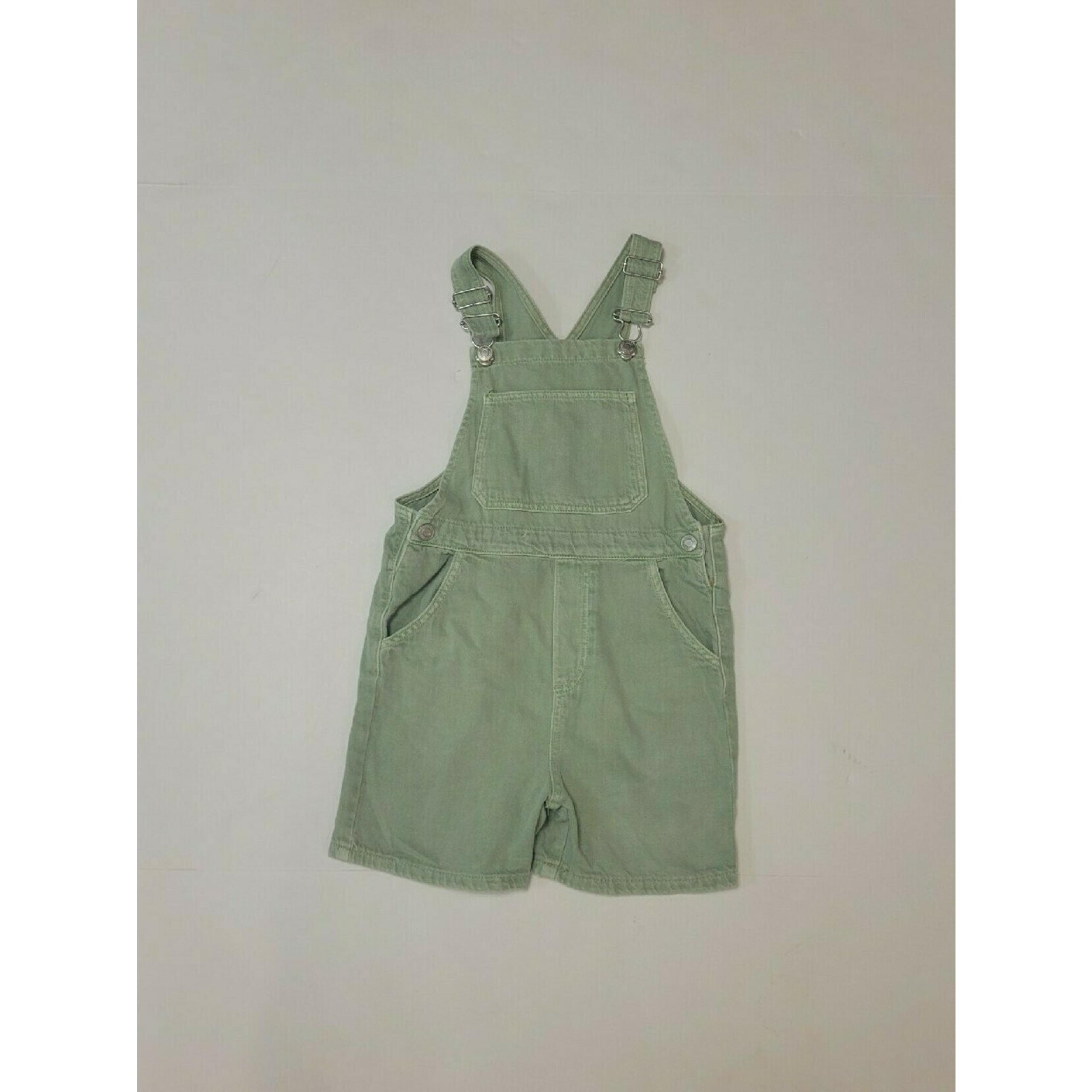 Zara Sage Denim Overalls 3/4y